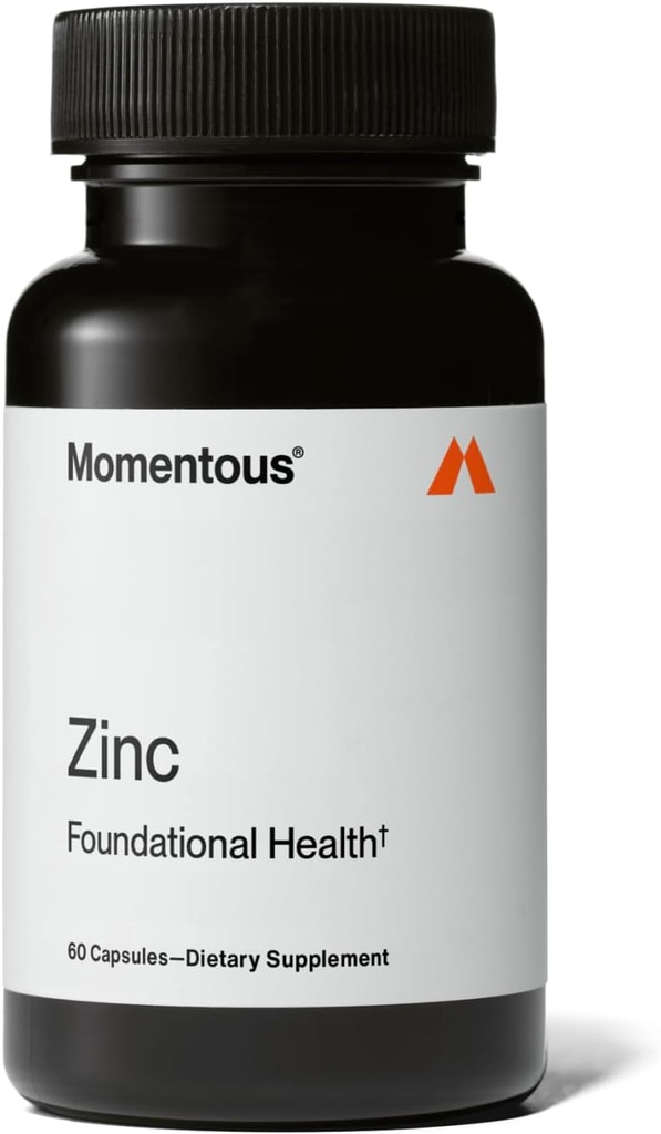 Momentous Zink Picolinate 15 mg - Immunity & Hormone Support - Biotilgængelig Zink supplement - fremmer fælles sundhed & Lean muskelmasse - NSF Certified for Sport - GMO- Free & Gluten- Free - 60 Servere