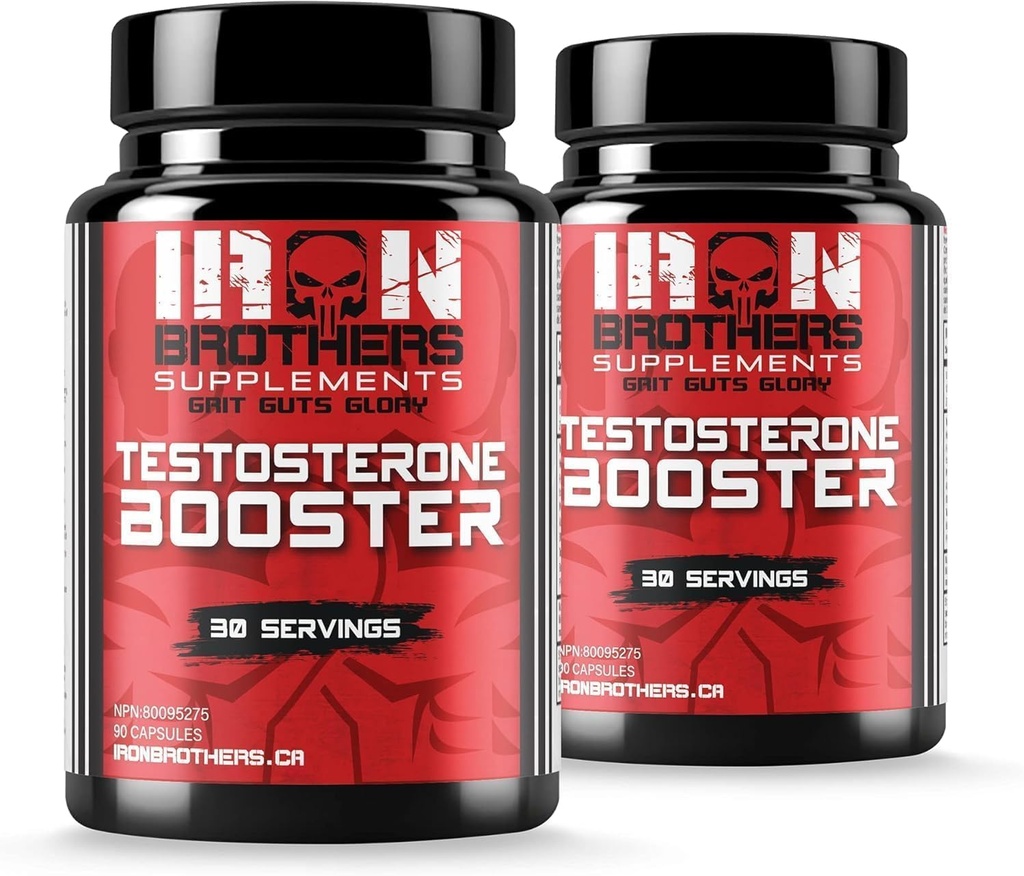 Testosteron Booster Kosttilskud til mænd - Østrogen Blocker - Supplement Natural Energy, Strength & Stamina - Lean Muscle Growth - fremmer fedt tab - øge mandlige ydeevne (2 flasker)
