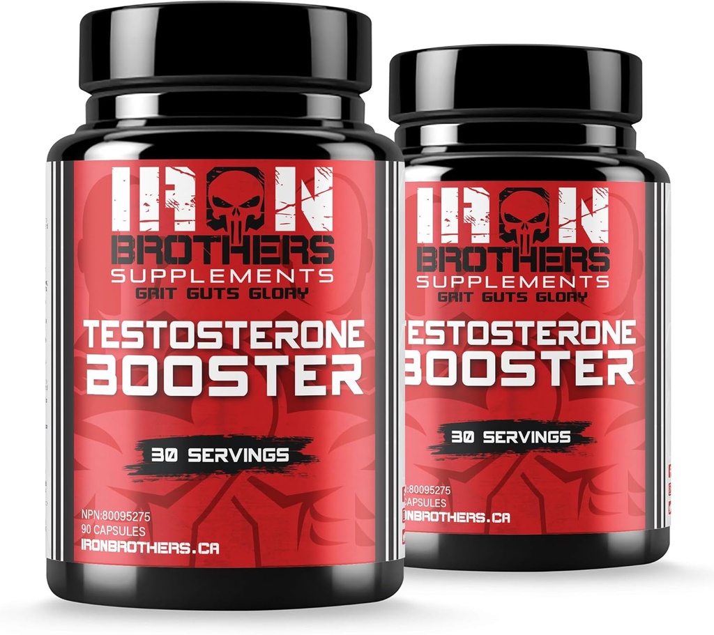 Testosteron Booster Kosttilskud til mænd - Østrogen Blocker - Supplement Natural Energy, Strength & Stamina - Lean Muscle Growth - fremmer fedt tab - øge mandlige ydeevne (2 flasker)