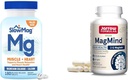 BlowMag Muscle + Heart Magnesium Chlorid med Calcium supplement til Support Muscle Relaxation & Jarrow Formulas MagMind Brain Sundhed med Magtein (Magnesium L- Threonate), Kosttilskud