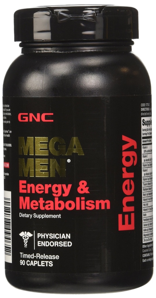 GNC Mega Men Energi og Metabolisme Supplement, 90 Tælling
