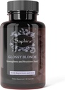 Saphira Glossy Blonde hår supplement og vitaminer til blonde, blegede og fremhævet hår med Magnesium og jern, 60 kapsler, 1 måned forsyning
