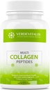 Multi Collagen Peptider Kapsler -Non- GMO & Gluten Free Type I, II, III, V, X Hydrolyzed Collagen Kosttilskud med C-vitamin - understøtter sundt hår, hud, negle, & Joints - 120 CPS