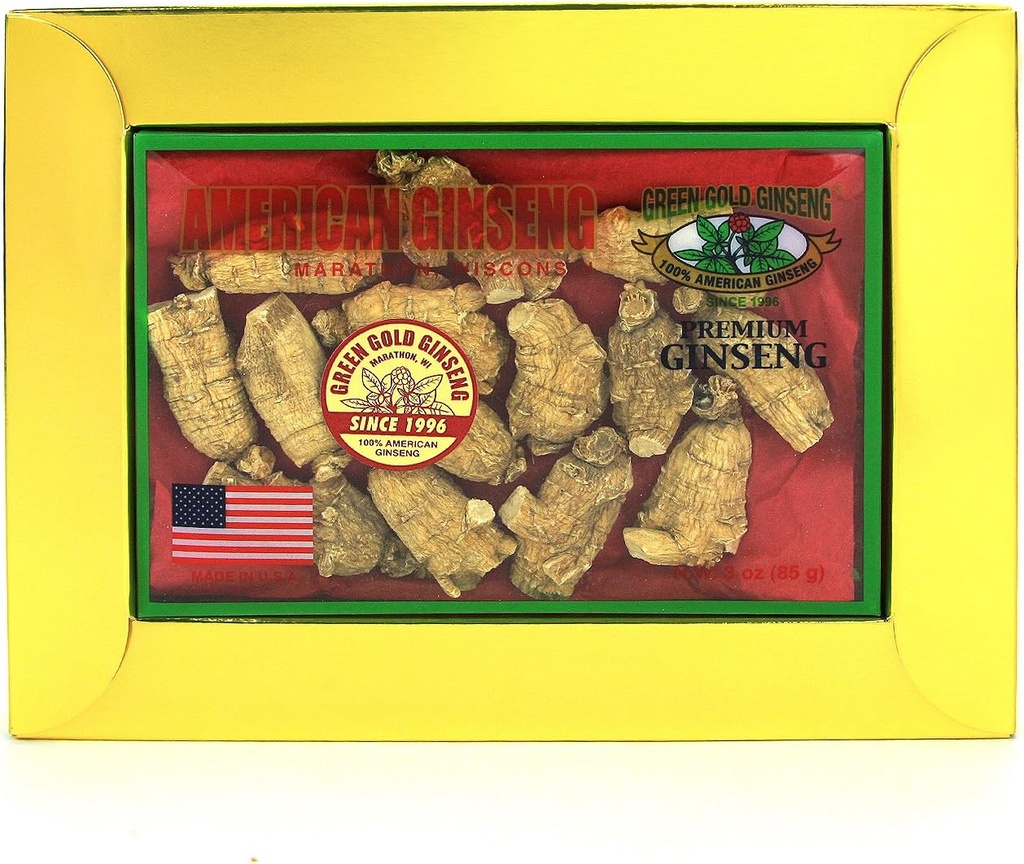 SKU CZ 122-3 ttesmå 124; Short Large Roots ttesmå 124; American Ginseng Roots from Marathon County, WI ttesmå 124; 3oz Box, B06XCDWKN