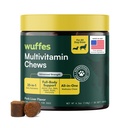 Wuffes 23- in-1 Hund Multivitamin supplement til Hip & Joint, Hud & Coat og immunsystemet støtte med Omega 3, Jern, zink, C-vitamin - Mineraler og vitaminer til ældre hunde og hvalpe - 30 bløde tygger