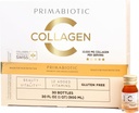 PRIMABIOTIC Flydende kollagen - Højkollagen indhold [10.000 Mg] Per Servering - Hydrolyseret collagen og 12 Vitaminer - Gluten Free- 900 Ml - Pakke med 30 flasker x 30 Ml (1)