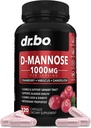 D Mannose Kosttilskud til kvinder piller - Natural D-Mannose 500mg kapsler, Tranebær DMannose piller 1000mg per servering - Blogen Flush & Urinstof rense sundhed supplement - 120 Veg kapsler