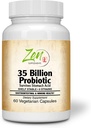 35 Millioner Probiotiske CFU med 8 Strops 60- Vegcaps - Vedvarende Release Technology, Resist Mavesyre, Hylde Stabil - Støtte til sund fordøjelse & intestinal økologi Favorable Intestinal Flora