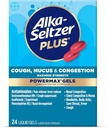 Alka- Seltzer Plus Maksimal styrke Host, Mucus & Congestion Powermax Flydende Gels, Hurtig og effektiv Chest Congestion Relief, Host suppressant, For voksne og børn 12 år og ældre 24 Tæl