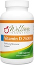 Wellness Resources D-vitamin - 2.500 IE Soy- Free Vitamin D3 (180 Veggie kapsler)