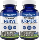 Stonehenge Health Dynamic Nerve + Dynamisk Gurkemeje Kosttilskud til støtte Comfort, Tingling, Numbness, Burning