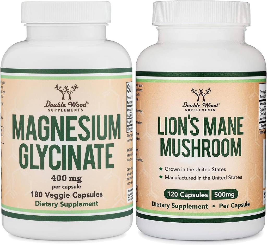Wellness Support Duo - Magnesium Glycinate og Lions Mane til at støtte samlet sundhed og kognition