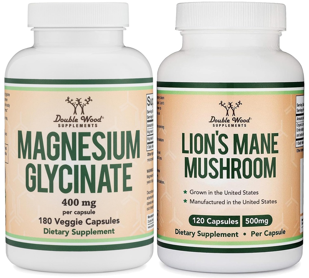 Wellness Support Duo - Magnesium Glycinate og Lions Mane til at støtte samlet sundhed og kognition