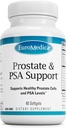 EuroMedica Prostata og PSA Support - Kosttilskud til sund prostata & Hormone Balance Support - Urtetilskud med curcumin, gurkemeje Essential Oil & Grape Seed Extract - 60 Softgels