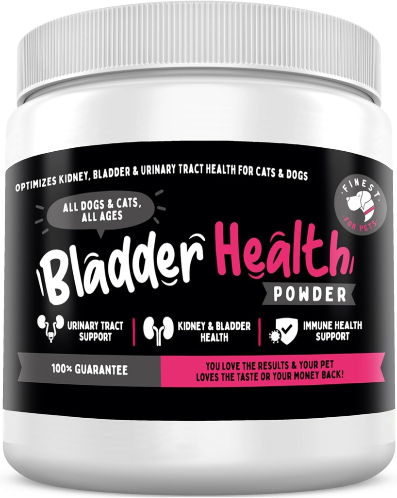 Finest for kæledyr Brege Sundhed Hund & Kat UTI Remedy - Cranberry Supplement for Pet, Bstige, Nyre Support & Urinary Tract Health Powder med Cranberry & D- Mannose (120g - 120 Scoops)
