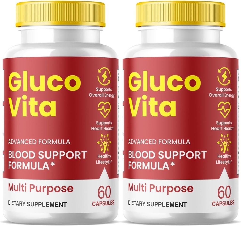 SPRESSO (2 Pack) GlucoVita kapsler, GlucoVita blodkapsler, All- Natural Support for Total Well- Being, GlucoVita kapsler anmeldelse (120 Kapsler)