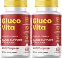 SPRESSO (2 Pack) GlucoVita kapsler, GlucoVita blodkapsler, All- Natural Support for Total Well- Being, GlucoVita kapsler anmeldelse (120 Kapsler)
