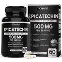 Epicatechin Extract 500mg Per Serving (60 kapsler) Myostatin Inhibitor, Myostatin Blocker for Lean Muscle, Nitrogenoxid, Stamina & Endurance - Non GMO, Vegan Supplement & tredjeparts testet