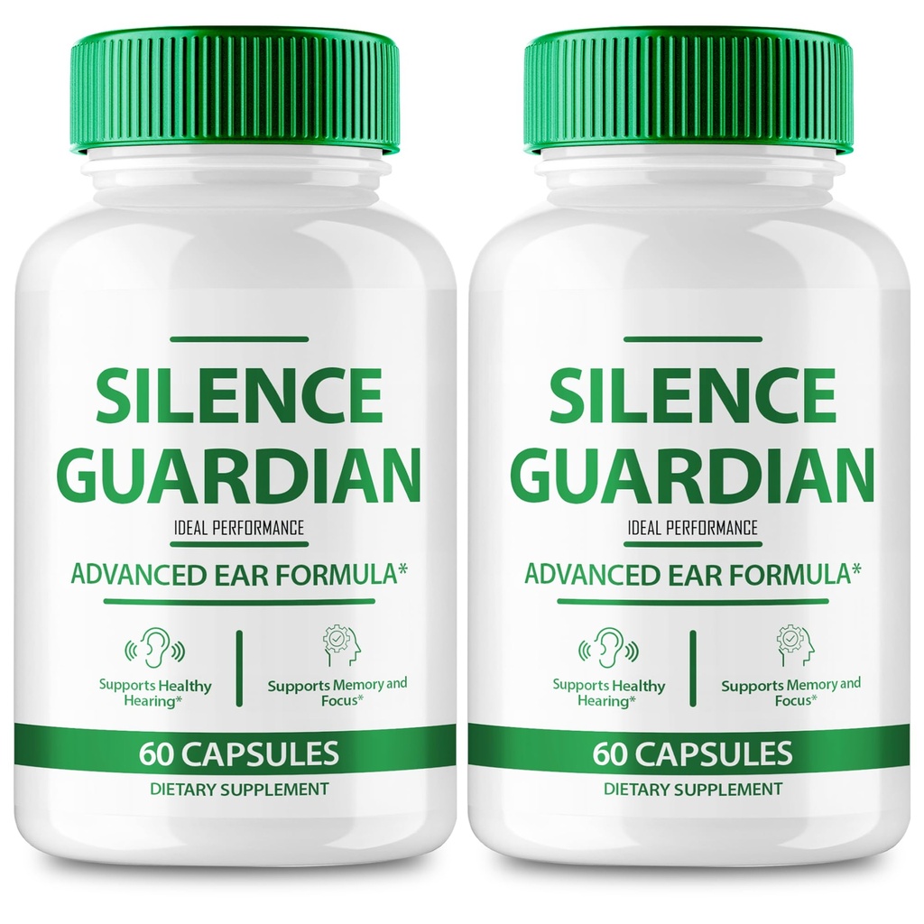 Silence Guardian Tinnitus Relief For Ringende Øre Capsule, Silence Guardian Ring Clear Tinnitus piller, SilenceGuardian Ear Tinnitus supplement, Ear Ringende Tinnitus, SilenceGuardian anmeldelser (2 Pack)