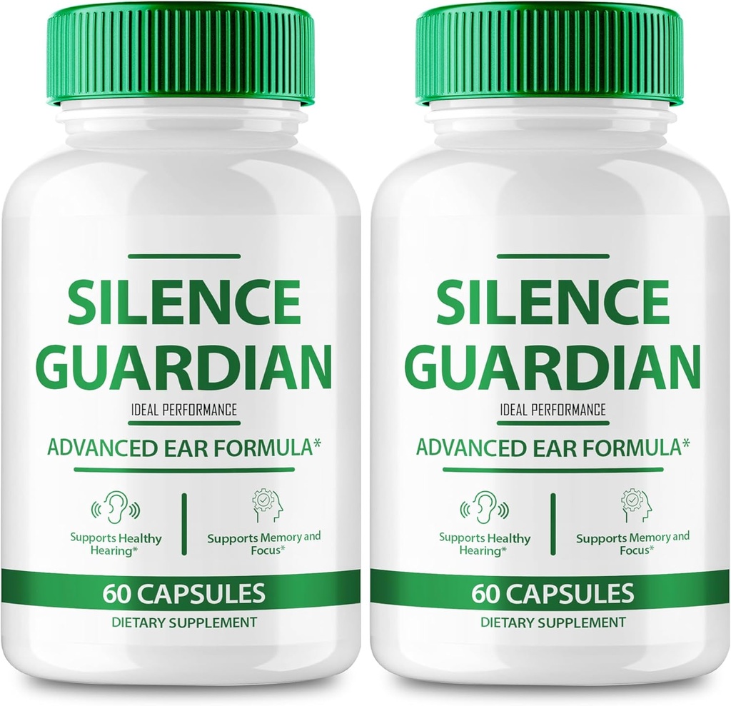 Silence Guardian Tinnitus Relief For Ringende Øre Capsule, Silence Guardian Ring Clear Tinnitus piller, SilenceGuardian Ear Tinnitus supplement, Ear Ringende Tinnitus, SilenceGuardian anmeldelser (2 Pack)