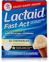 Lactaid Fast Act Lactose Intolerance Chewables med Lactase Enzymes, Vanilla Twist, 32 Pks af 1ct.