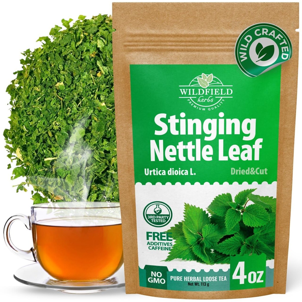 4 oz. Tørret Nettle Leaf Tea Ortiga Planta Nettle Herb Bulk Stinging Nettle Leaf Herb Tea (Urtica dioica) - 113g Stinging Nettle Leaves Herbal Tea Ortiga verde te