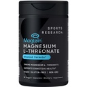 Sport Research Magtein Magnesium L- Threonate kapsler - Magnesium supplement til hukommelse, fokus & kognition - Magnesium L Threonate understøtter hjerne sundhed, søvn & mad - 2000mg, 90 kapsler til voksne