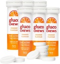 Glucochews Orange Glucose tabletter - 60 tabletter (10 pr. Rør, 6 Pocket- Sized Tubes) - 3,8 g Fast - Fungerende Glucose hver - øger energi & blodsukker - gluten- fri, fat- fri, kaffe-fri