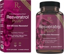 Reserveage Beauty Resveratrol Plus + 500 mg - Rapid- Release Resveratrol kapsler med Quercetin til immunsystem, Brain Health & Cellular Health - Gluten- Free & Vegan - 30 Veggie kapsler