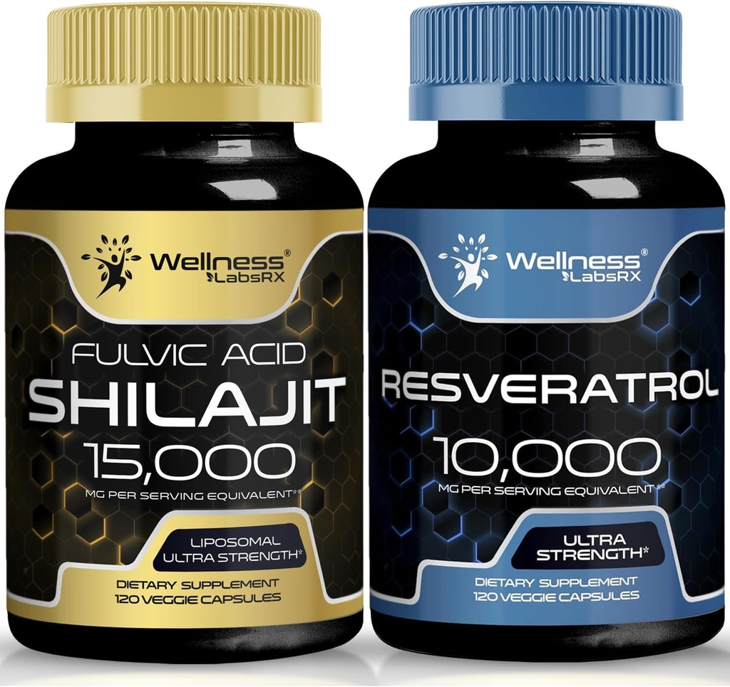 WELLENess LABSRX Resveratrol kapsler med Shilajit Pure Himalayan kapsler