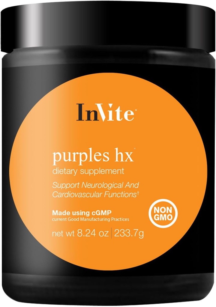 Inviter Health Purples Hx ® - Frugt og grønt supplement, Superfood Powder - Formuleret med kraftfulde ekstrakter fra en blanding af bær, lilla gulerødder, og Beet Roots Plus Probiotika - 30 (2 - Pack)