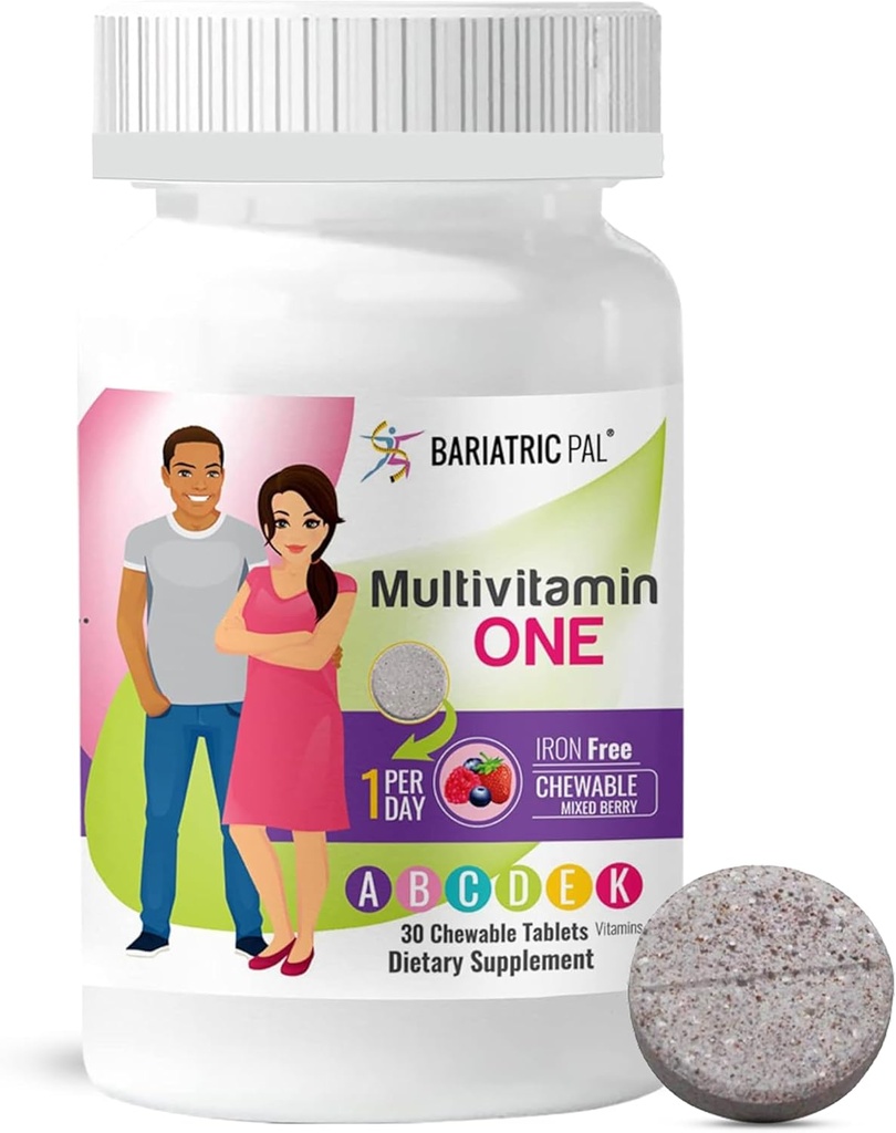 BariatricPal Multivitamin ONE 1 per dag! Bariatric Multivitamin Chewable Iron Free