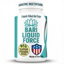 Bari Flydende Kraft En om dagen Bariatric Multivitamin med jern - Rapid Absorption Gel Caps til Gastric Sleeve, Bypass, Duodenal Switch - Superfood Blend - Bariatric must Haves for kvinder og mænd
