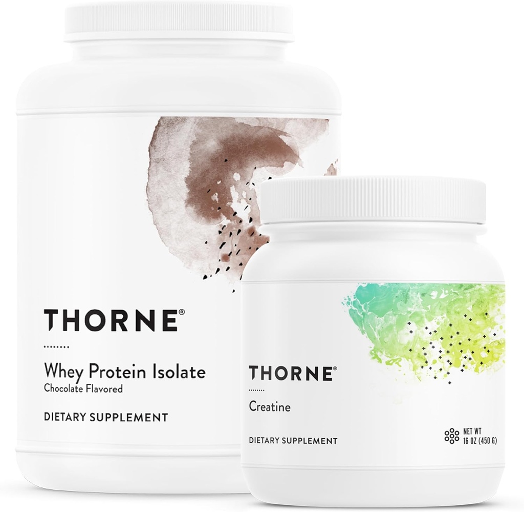 THORNE - Performance Whey Protein Isolate & Creatin Combo - Boost Muscle Support and Energy - NSF Certified for Sport - 30 til 90 Servere