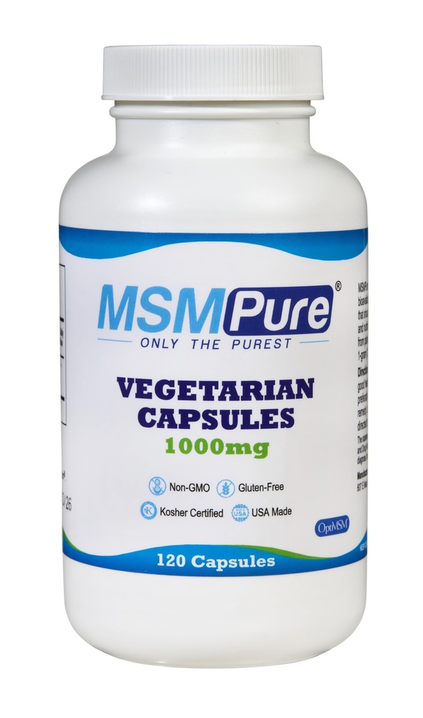 KALA SUNDHED MSM Vegetariske kapsler - 1000 mg US- Sourced MSM per kapsel for fælles sundhed, hududseende, hår & negle support - 120 Greve, Økologisk svovl