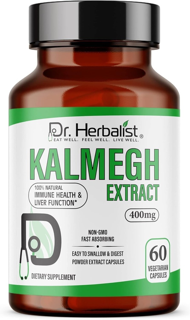 Dr. Herbalist Kalmegh Extract 400mg - 60 Vegan Capsules