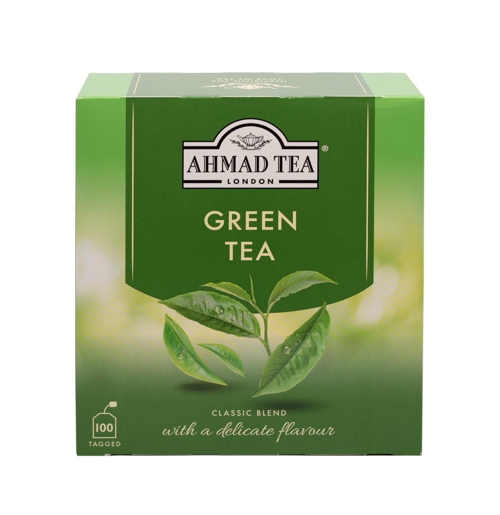 Ahmad Tea Green Tea, Green Tea Teabags 100 ct - Kaffe & sukkerfri