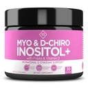 Oplys Myo- Inositol & D- Chiro Inositol supplement Pulver til kvinder - 40: 1 Ratio Plus Folat og D-vitamin - Support Sund Hormonal Balance, Regelmæssige Cykler, og Ovarie Sundhed - 30-dages forsyning