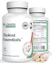 Cholest Essentials - 60 Capsules Yep 124; Vegan Supplement med hvidløg, Niacin, Policosanol, Guggul, Plant Sterol & Cayenne Mep 124; Daglige Wellness Kapsler for mænd og kvinder