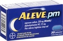 Aleve PM Caplets, Naproxen Natrium 220 mg (NSAID) / diphenhydramin HCl 25 mg, Pain Reliever / Nighttime Sleep- Aid, Non- Habit Danning, 20 Greve