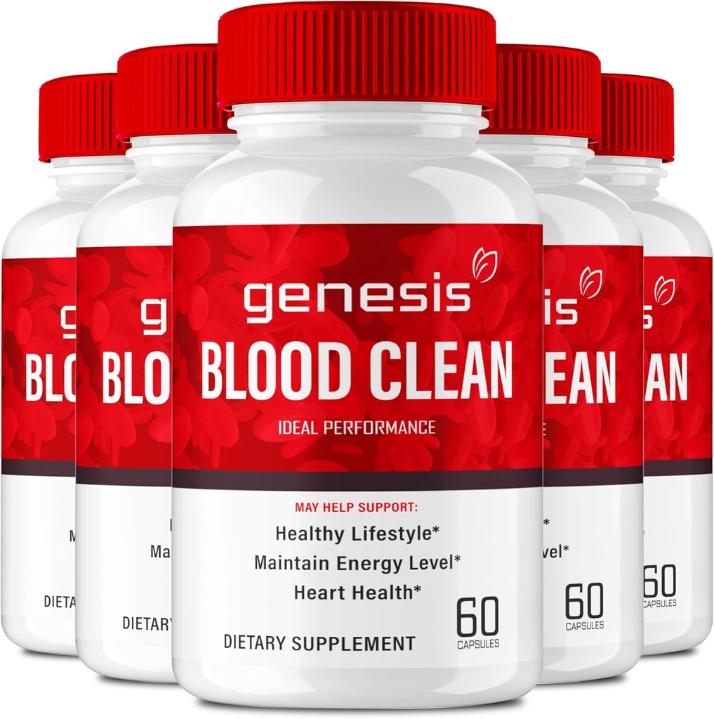 Genesis blod rene kapsler - Avanceret formel supplement til maksimal styrke - Natural Blood Vessel Clean Pills, GenesisBlood Clean Pastillas Anmeldelser (5 Pack)