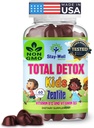 Natural Zeolit Heavy Metal Detox Kids, Chewable Gummy, Mikroniseret Zeolit, Total Body Metal Cleanse, Toxin Cleanse, Non- GMO, 60 Blandede Berry Gummies
