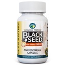 Amazing Herbs Whole Spectrum Black Seed & High Potency Hvidløg, Vegetariske Kapsler - Gluten- Free, Non- GMO, Vegan, Understøtter immunsystem, Lung funktion, & Kardiovaskulær sundhed - 100 Greve