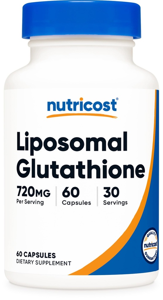 Nutricost Liposomal Glutathione Supplement 60 Kapsler, 720 mg Per Servering - Vegan, GMO- Free, 30 Servere