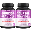 Soursop Graviola Kapsler med Elderberry, Gurkemeje og mere - 120 Kapsler til 4 Måneder Supply (pakke med 2)