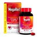 MegaRed Ultra Strength 1000mg Omega-3 Krill Oil Supplement med EPA / DHA, Astaxanthin & Phospholipider, Ingen Fish Oil Eftersmag understøtter hjerte, hjerne, fælles og øje sundhed, 60 Count Softgels.
