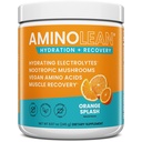AminoLean Hydrating Electrolyte Powder and Recovery Drink with Sea Minerals, Nootrop Mushrooms, og Vegan Aminosyrer, BCAA + EAA 'er for Post Workout Muscle Building, Orange Splash