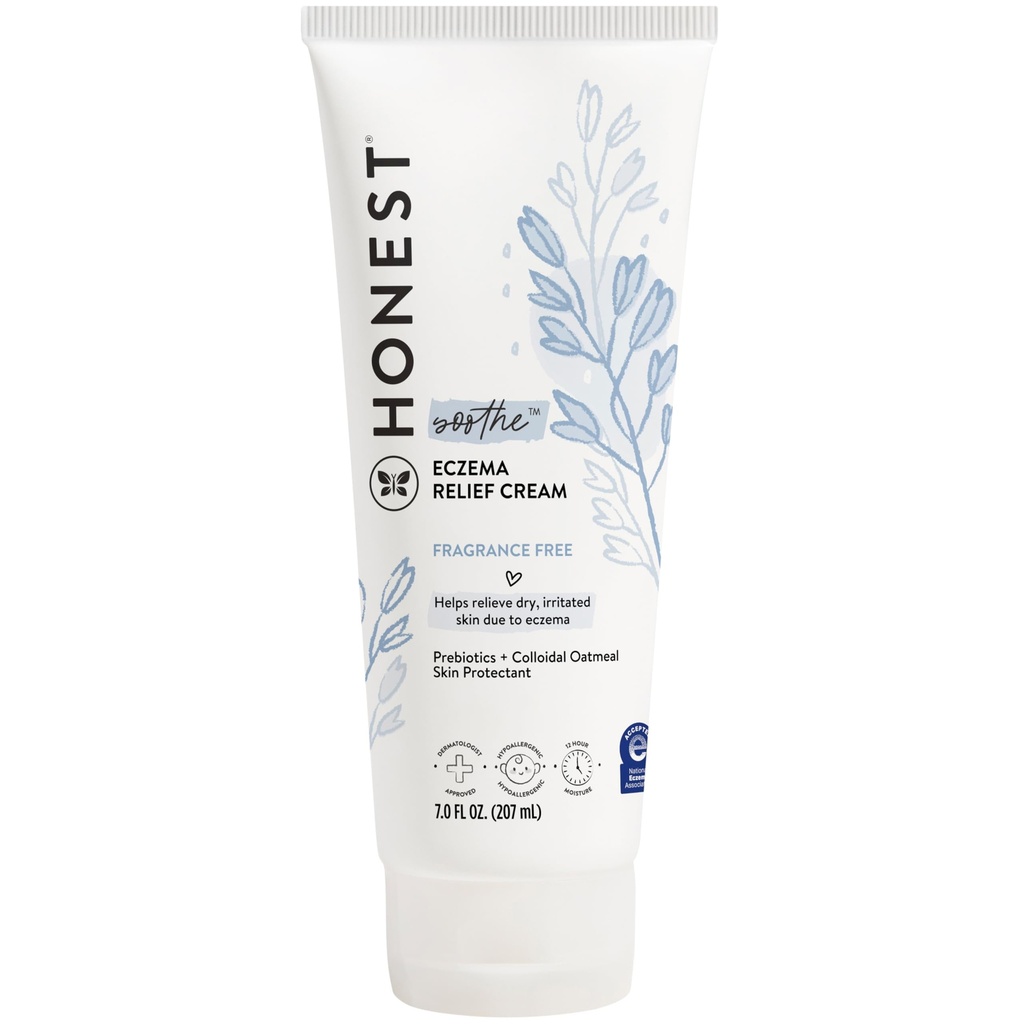 Den ærligste selskab Eksem Lindrende terapi Cream og hudbeskyttende naturligt afledte Gentle for baby Prebiotika Kolloid havregryn 7 oz