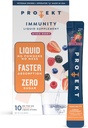 PROTEKT Liquid Immunitet Support - flydende drik mix, Immunitet supplement, immunboostere til voksne, sukkerfri med C-vitamin og Zink Immunitet Support - blandet berry 10ct