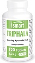 Supersmart - Triphala 6,75 g Per Servering - med Amla, Behada & Harada - Intern Cleanser for fordampning - Natural Detox Supplements 124; Non- GMO & Gluten Free - 120 vegetariske kapsler